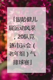 银龄健儿展运动风采，20队竞逐市运会（老年组）气排球赛