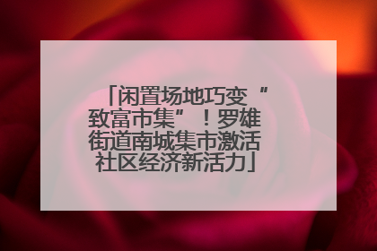 闲置场地巧变“致富市集”！罗雄街道南城集市激活社区经济新活力