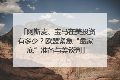 阿斯麦、宝马在美投资有多少？欧盟紧急“盘家底”准备与美谈判