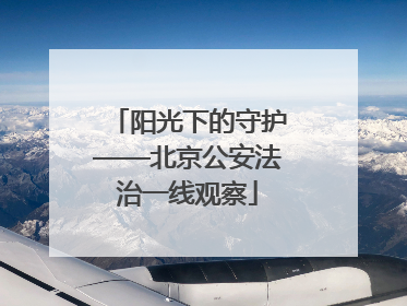 阳光下的守护——北京公安法治一线观察