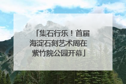 集石行乐！首届海淀石刻艺术周在紫竹院公园开幕