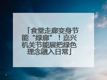 食堂走廊变身节能“绿廊”！嘉兴机关节能展把绿色理念融入日常