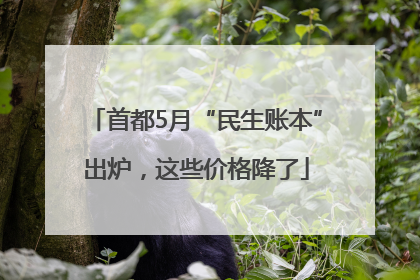 首都5月“民生账本”出炉，这些价格降了