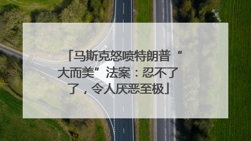 马斯克怒喷特朗普“大而美”法案：忍不了了，令人厌恶至极