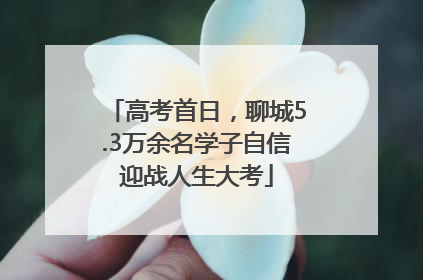 高考首日，聊城5.3万余名学子自信迎战人生大考