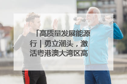 高质量发展能源行｜勇立潮头，激活粤港澳大湾区高质量发展动力源