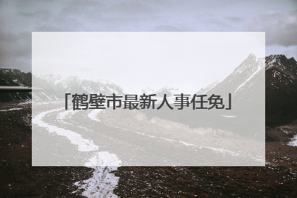 鹤壁市最新人事任免