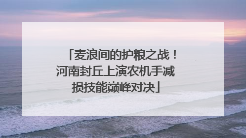 麦浪间的护粮之战！河南封丘上演农机手减损技能巅峰对决