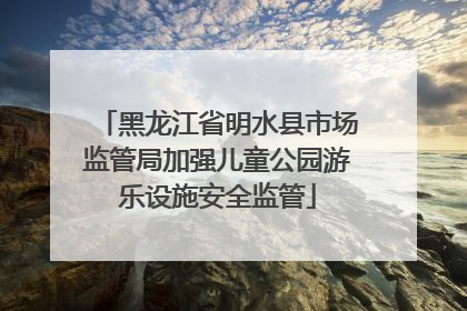 黑龙江省明水县市场监管局加强儿童公园游乐设施安全监管