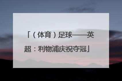 （体育）足球——英超：利物浦庆祝夺冠
