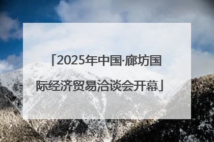 2025年中国·廊坊国际经济贸易洽谈会开幕