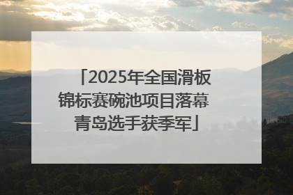 2025年全国滑板锦标赛碗池项目落幕 青岛选手获季军