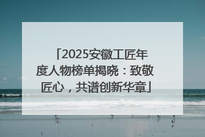 2025安徽工匠年度人物榜单揭晓：致敬匠心，共谱创新华章
