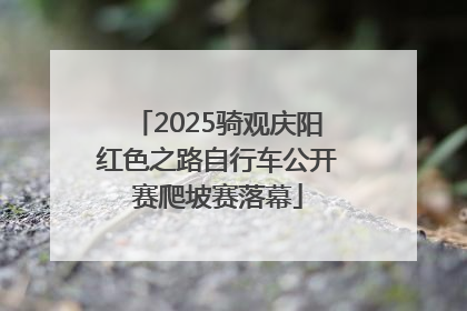 2025骑观庆阳红色之路自行车公开赛爬坡赛落幕