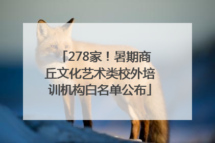 278家！暑期商丘文化艺术类校外培训机构白名单公布