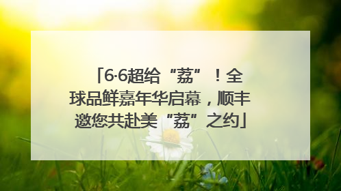 6·6超给“荔”！全球品鲜嘉年华启幕，顺丰邀您共赴美“荔”之约